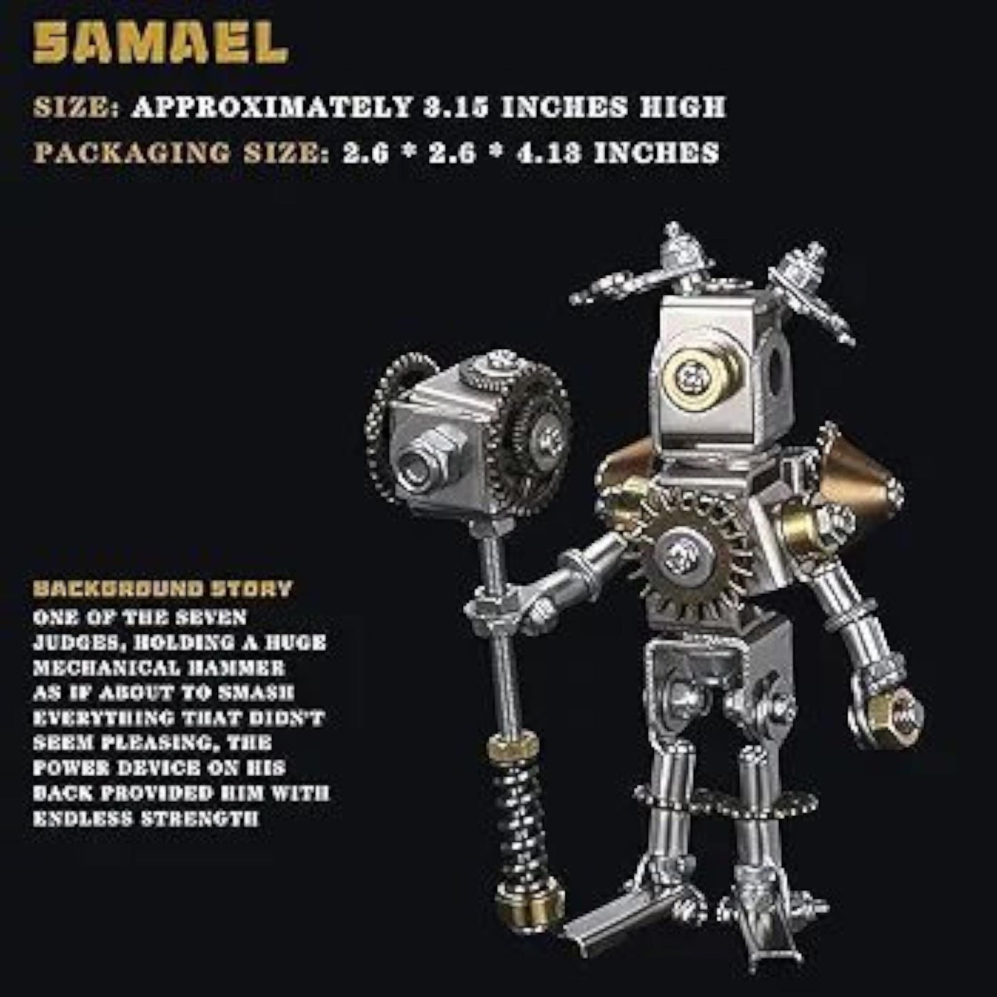 Metal Mechanical Saints 3D Metal Puzzle – DIY Steel & Leather Model Kit Saint Sculpture – Gift for Adults and Teens