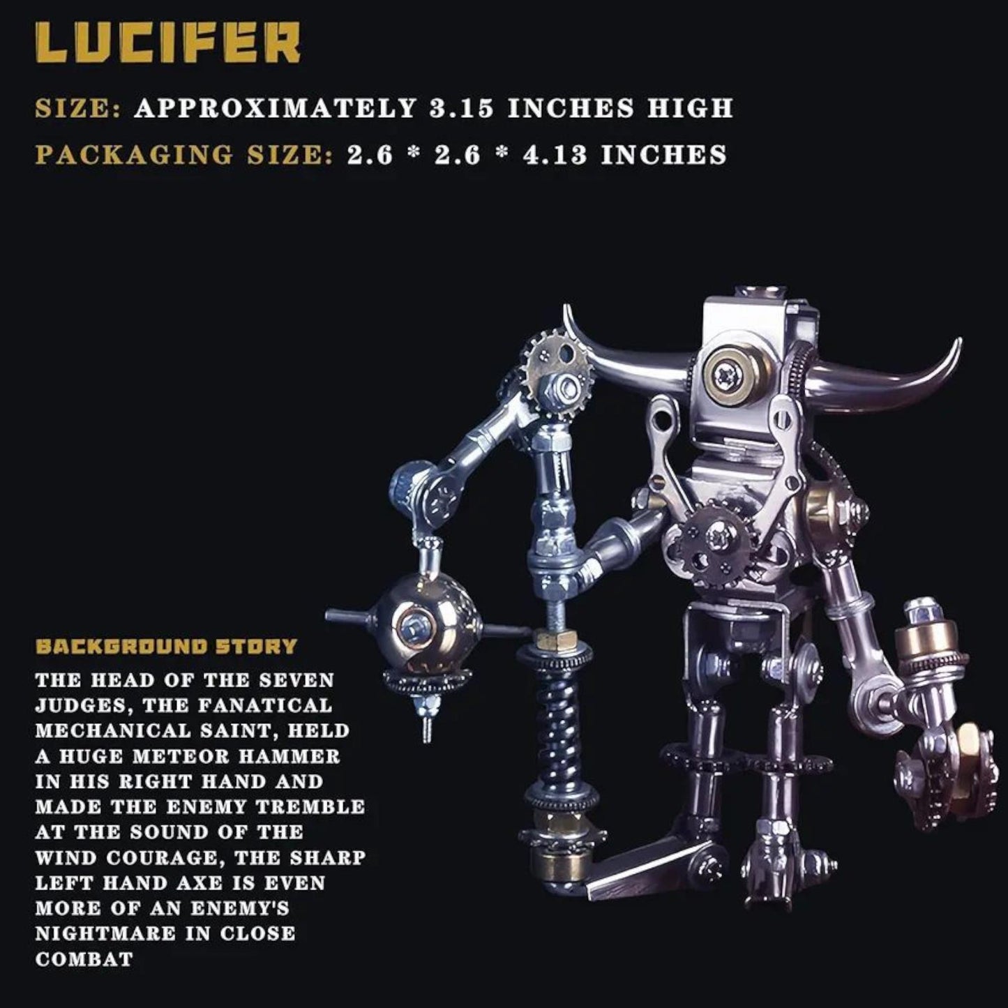 Metal Mechanical Saints 3D Metal Puzzle – DIY Steel & Leather Model Kit Saint Sculpture – Gift for Adults and Teens