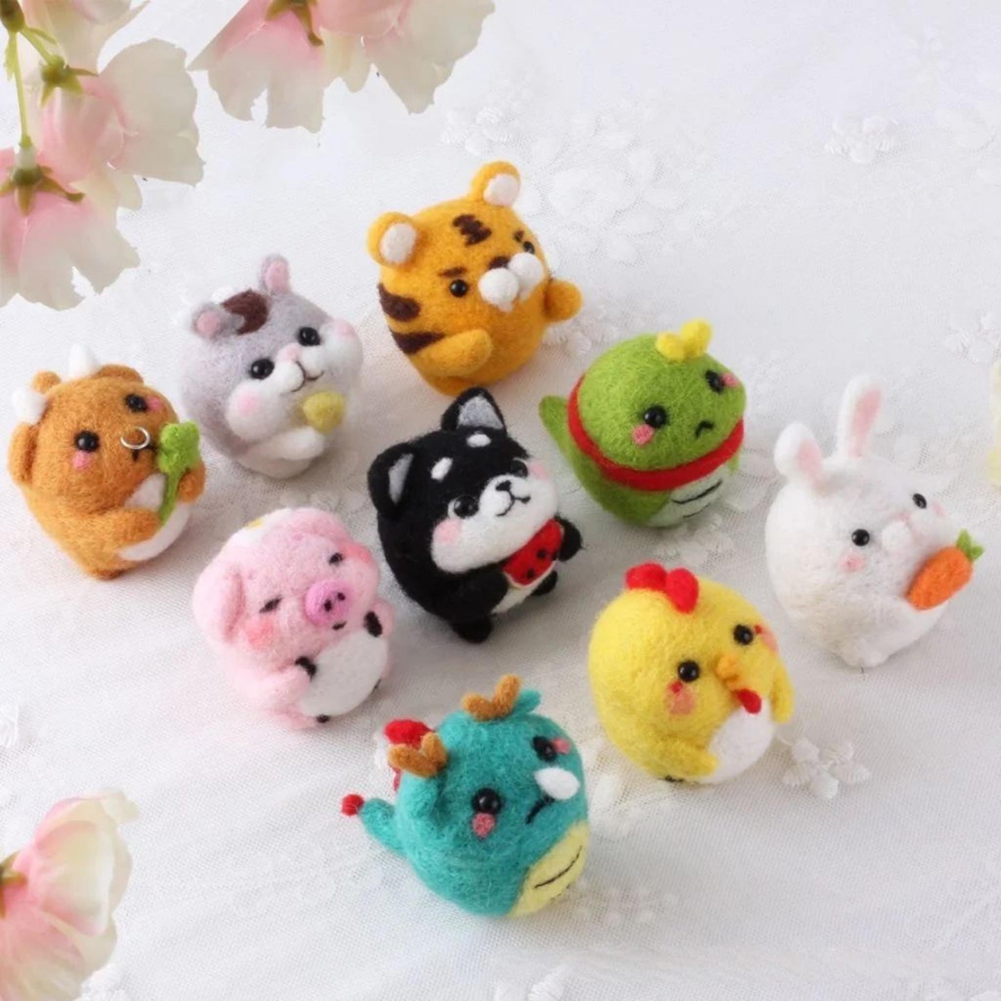 Needle Felting Starter Kit – 20‑Colour Wool Roving with Needles & Guide