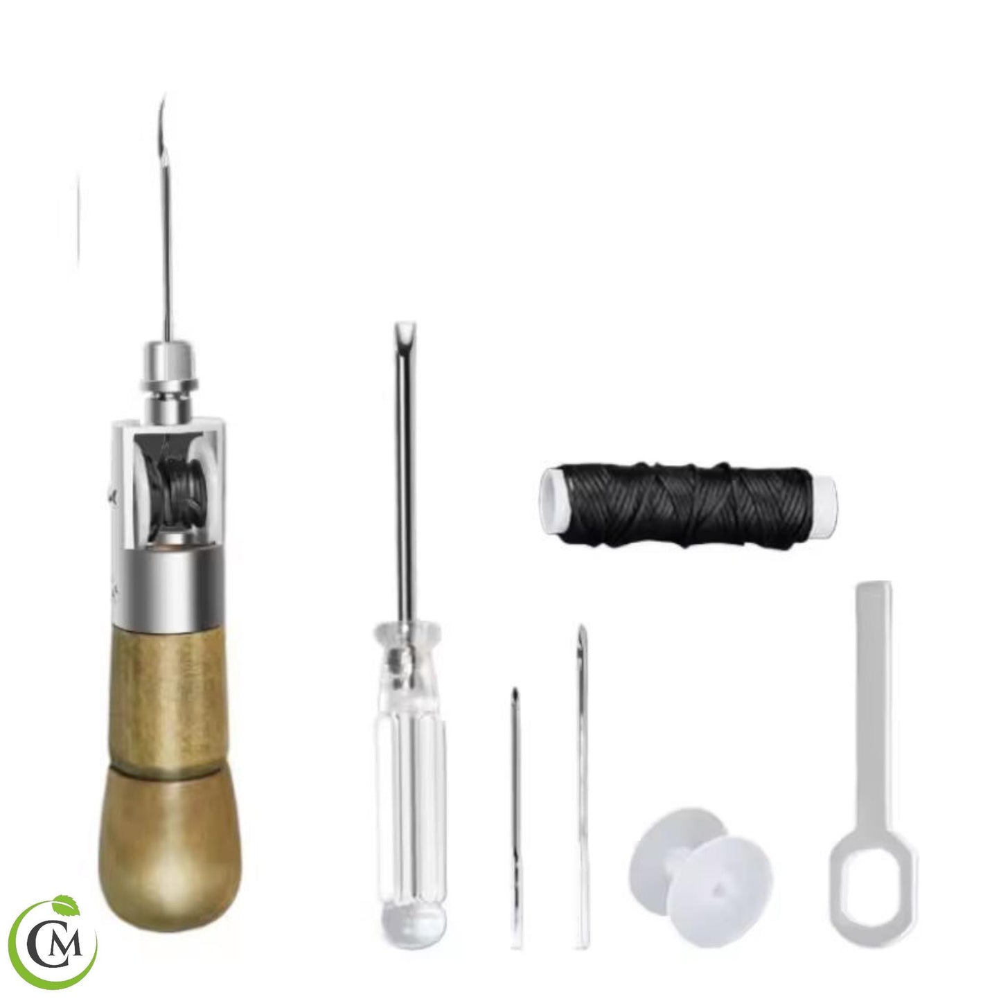 Speedy Stitcher Leather Sewing Awl Kit – Automatic Lock Repair Tool for Shoes, Bags, Belts & Thick Fabrics