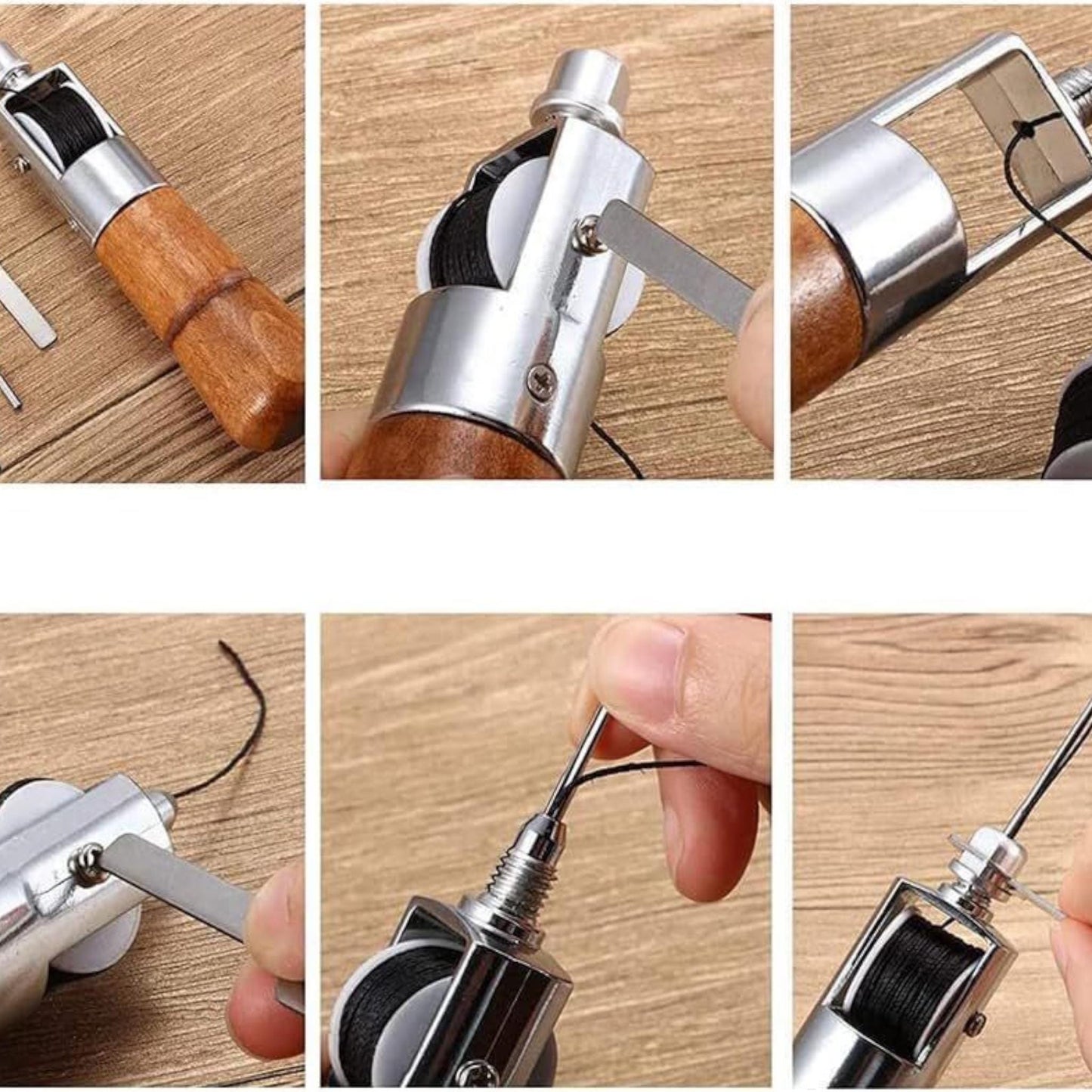 Speedy Stitcher Leather Sewing Awl Kit – Automatic Lock Repair Tool for Shoes, Bags, Belts & Thick Fabrics