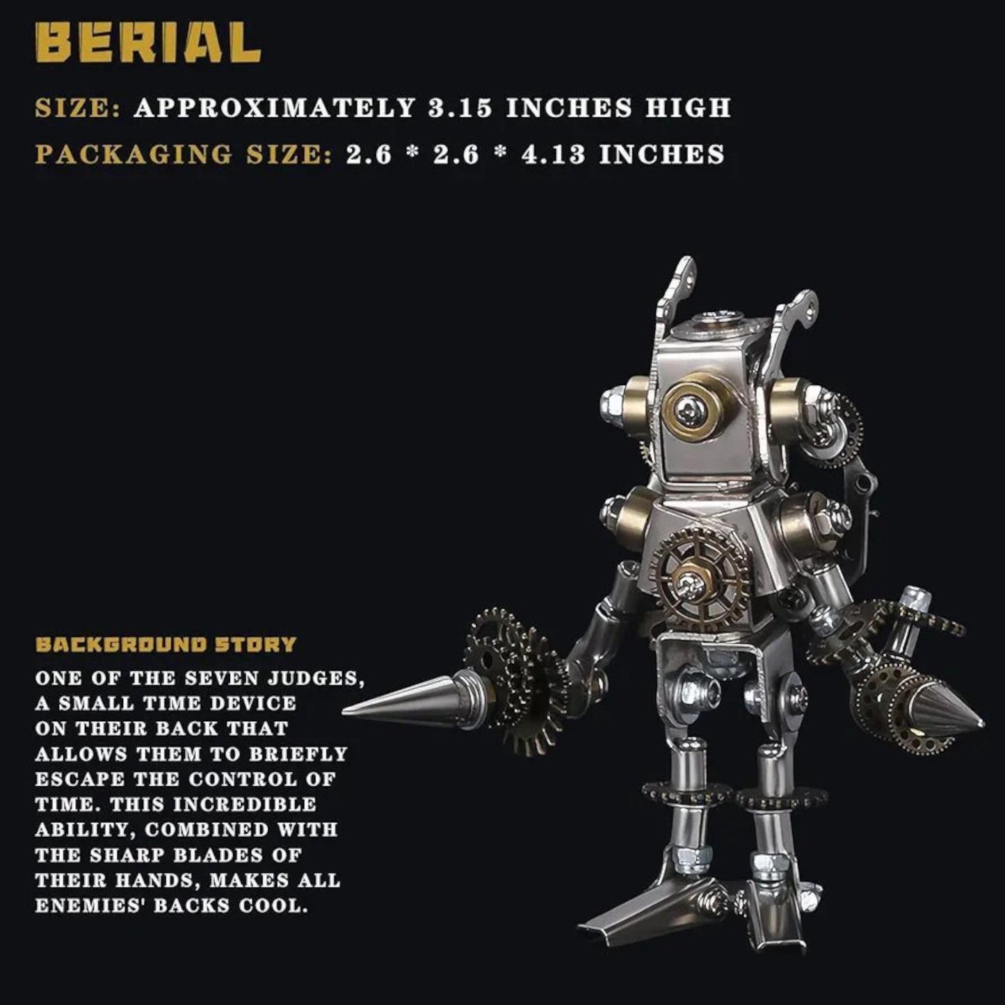 Metal Mechanical Saints 3D Metal Puzzle – DIY Steel & Leather Model Kit Saint Sculpture – Gift for Adults and Teens