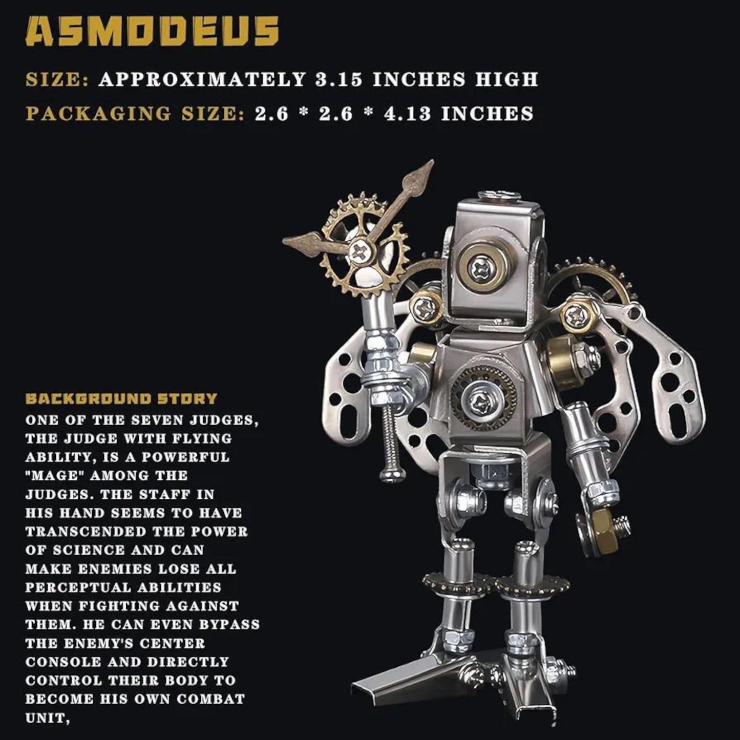 Metal Mechanical Saints 3D Metal Puzzle – DIY Steel & Leather Model Kit Saint Sculpture – Gift for Adults and Teens