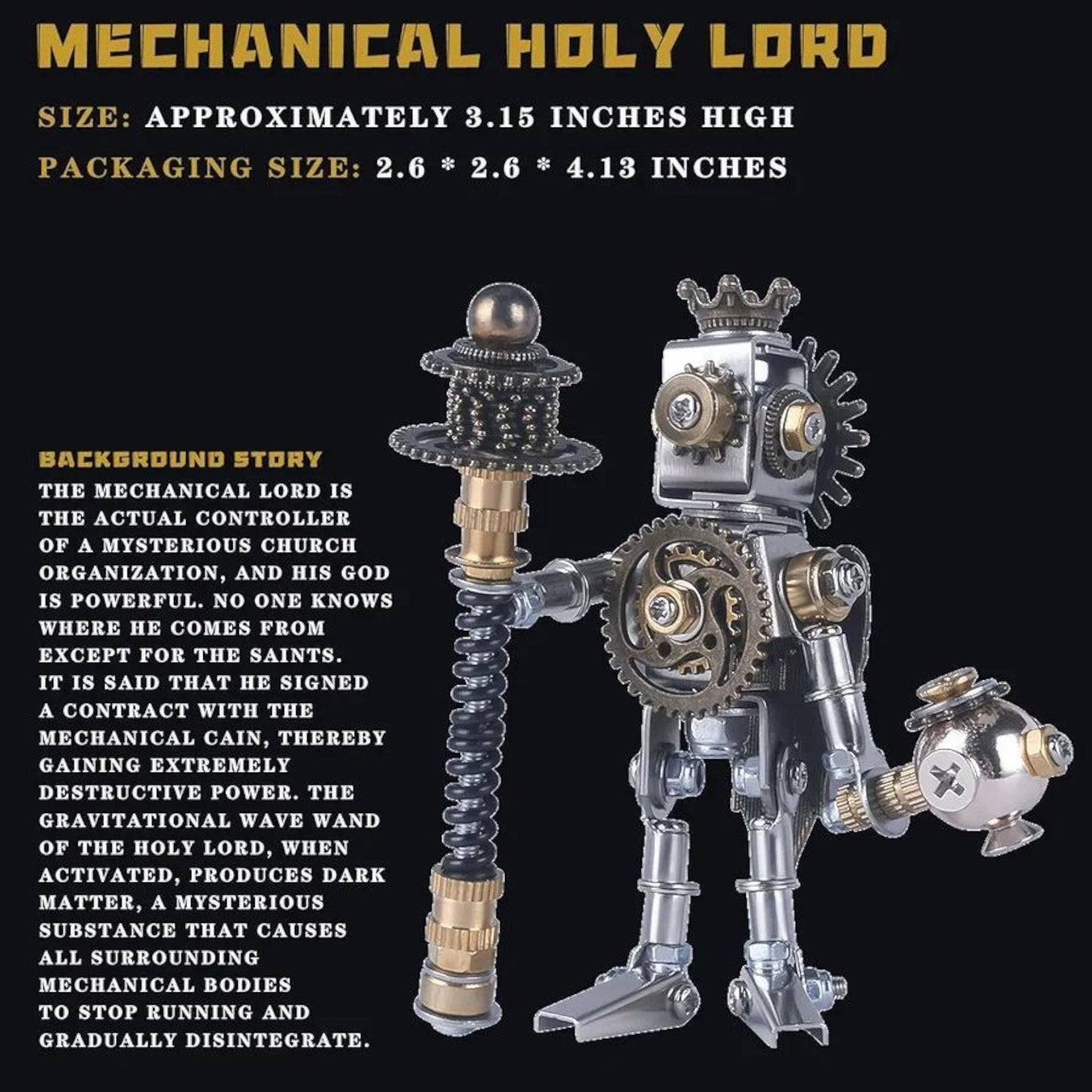Metal Mechanical Saints 3D Metal Puzzle – DIY Steel & Leather Model Kit Saint Sculpture – Gift for Adults and Teens