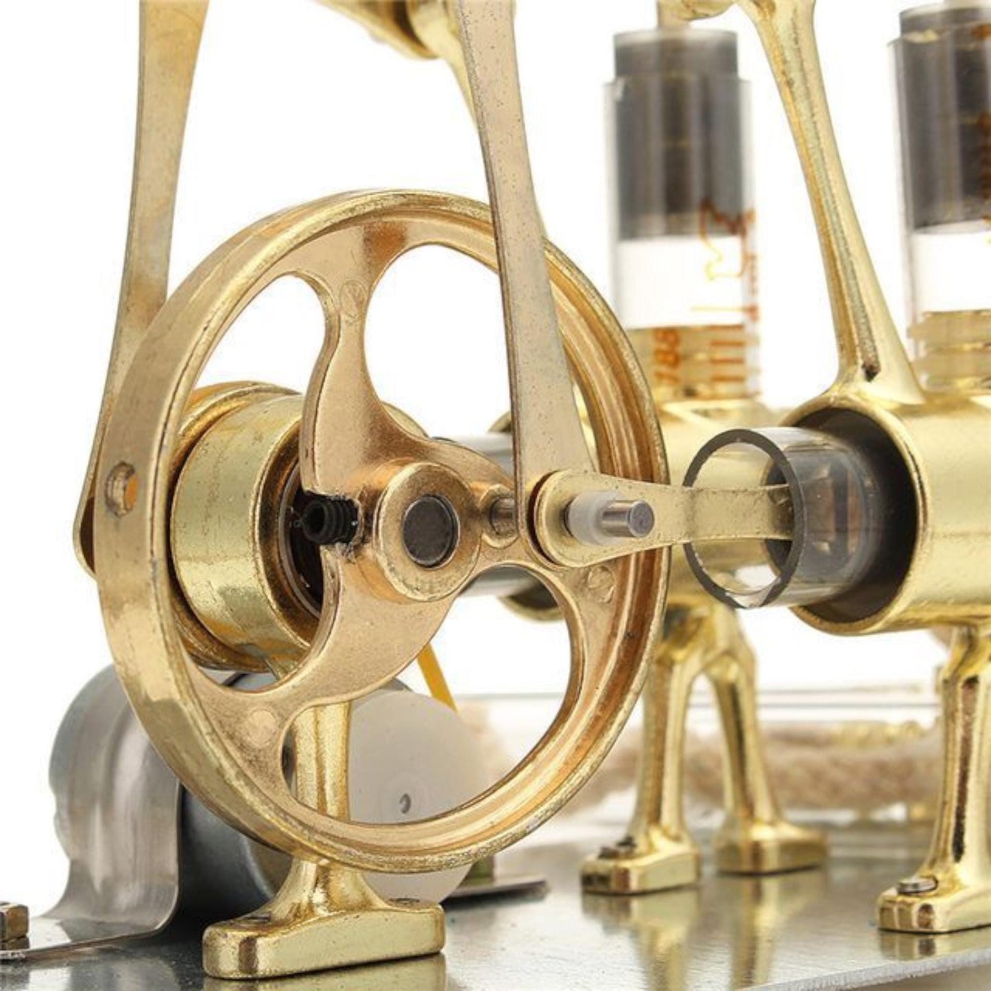 Double Cylinder Stirling Engine Model | Mini Steam Power Generator Toy, Educational Physics Kit, DIY Science Experiment Gift
