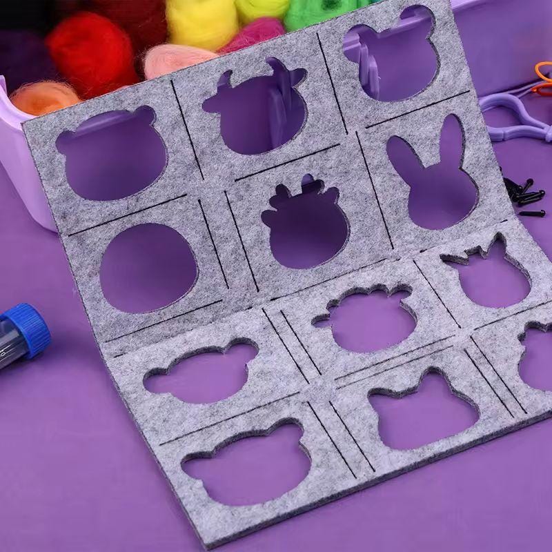 Needle Felting Kit Wool Roving Set – 114pcs Complete Felting Tools with Wool, Needles, Molds & Accessories for DIY Craft Beginners