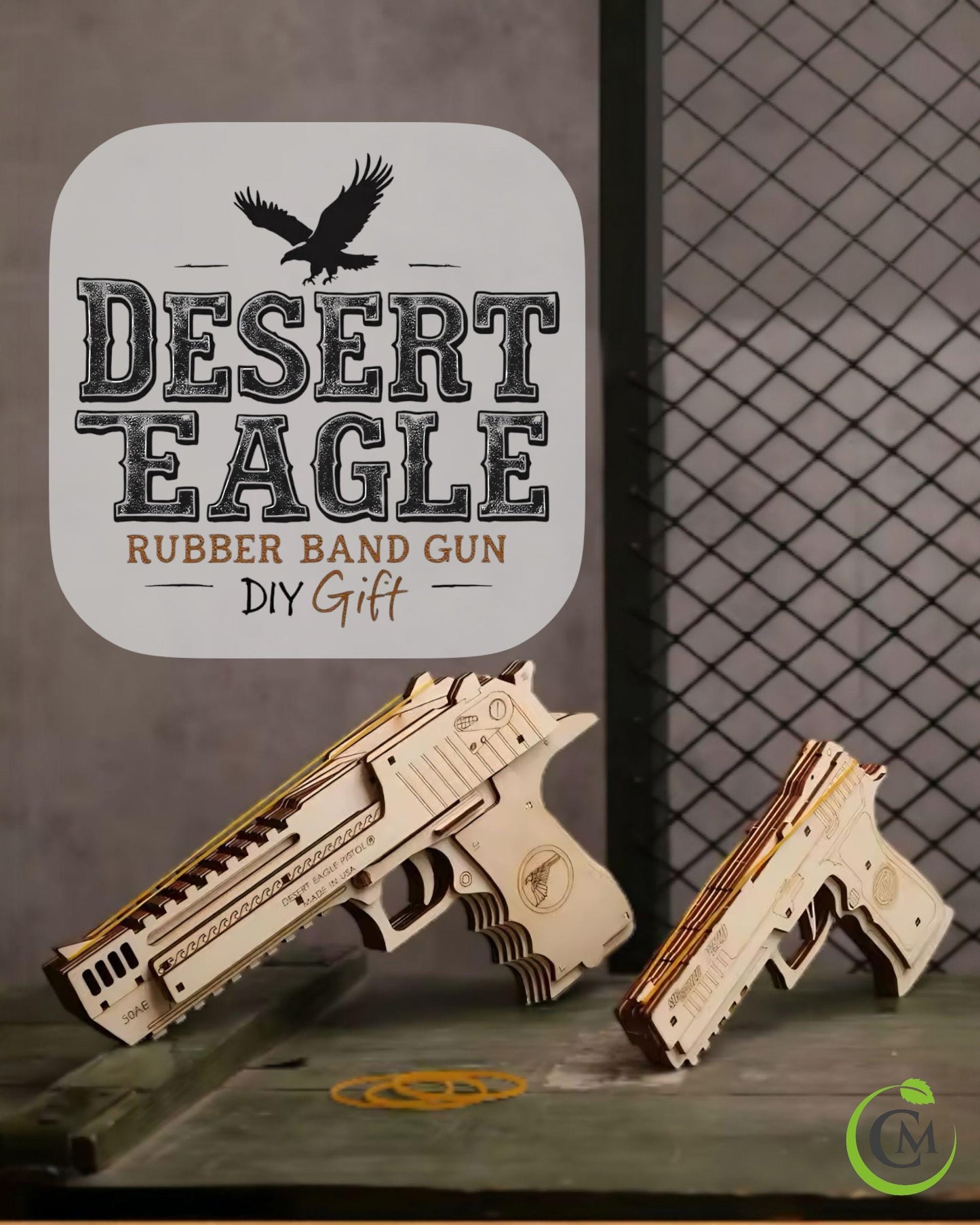 DIY Wooden Puzzle Rubber Band Launcher | Desert Eagle Style Model Kit for Teens & Adults | STEM Educational Gift Christmas Toy