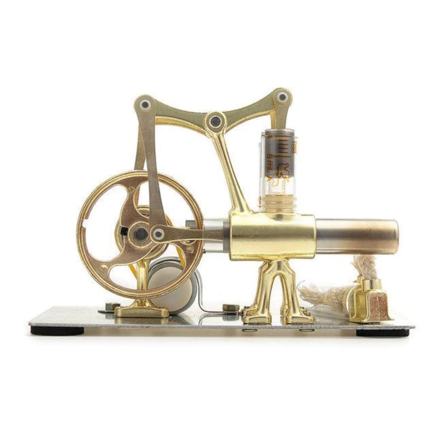 Double Cylinder Stirling Engine Model | Mini Steam Power Generator Toy, Educational Physics Kit, DIY Science Experiment Gift