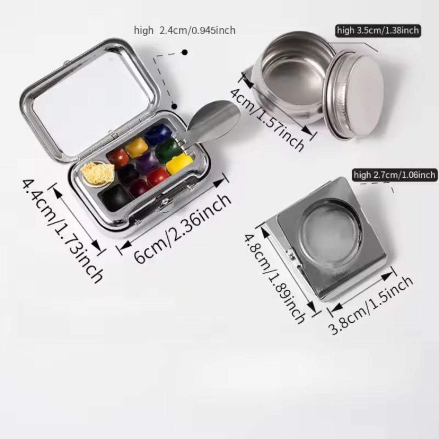 Travel Watercolour Paint Set | Mini Portable Palette with 10 Grids | Watercolour Painting Kit for Artists & Beginners | Gift for Art Lovers