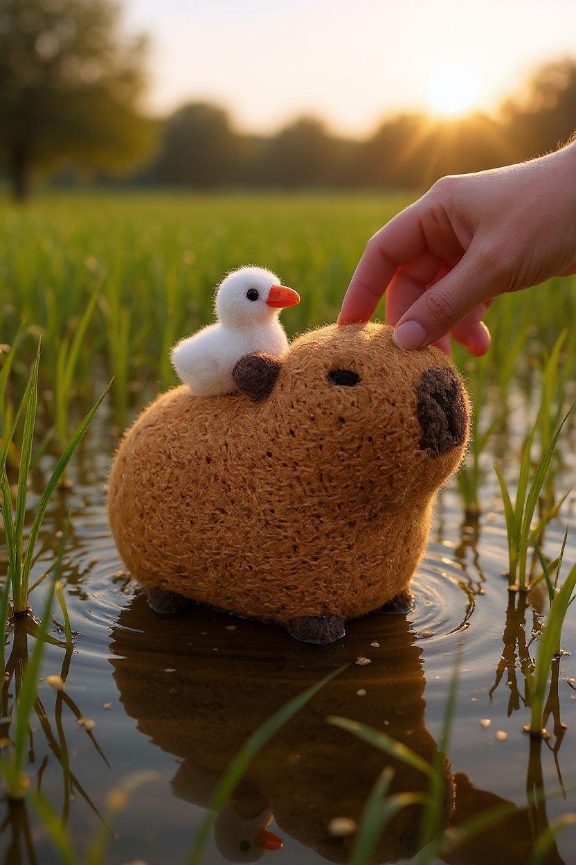 Capybara Needle Felting Kit - DIY Wool Felt Animal Craft Kit with Tools & Tutorial | Cute Handmade Gift | Beginner Needle Felt Kit