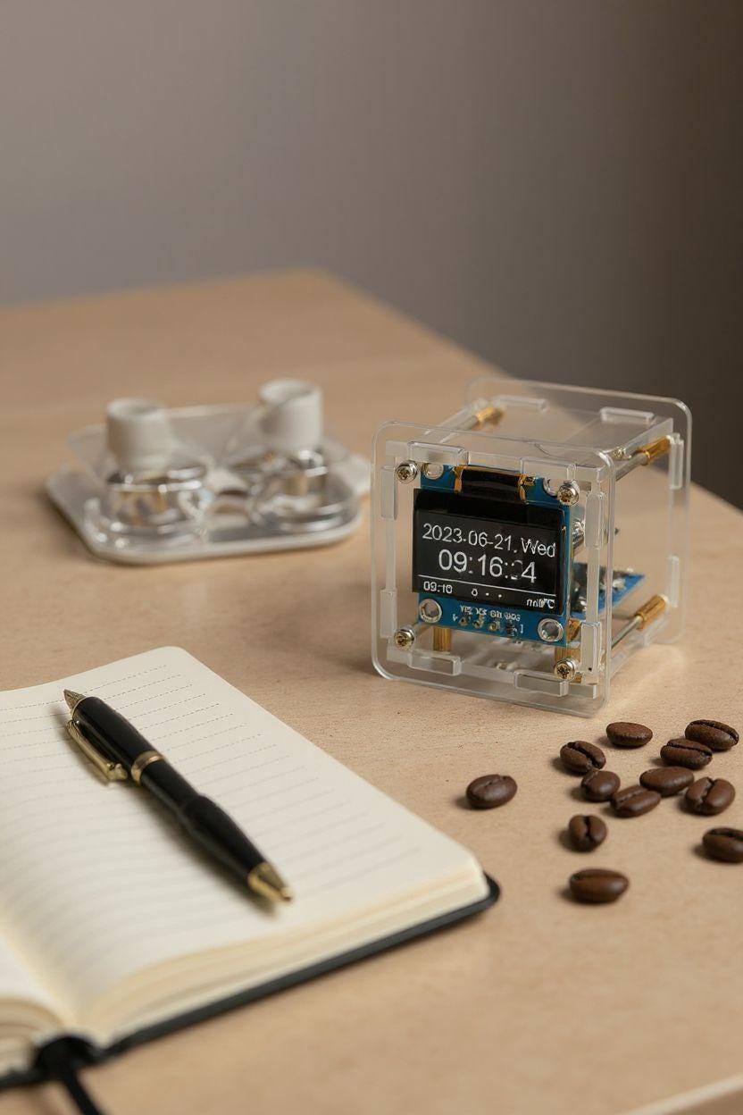DIY Digital Weather Clock Kit | ESP8266 Mini WiFi Clock | Soldering Practice Kit | Fun STEM Educational Gift for Adults & Kids