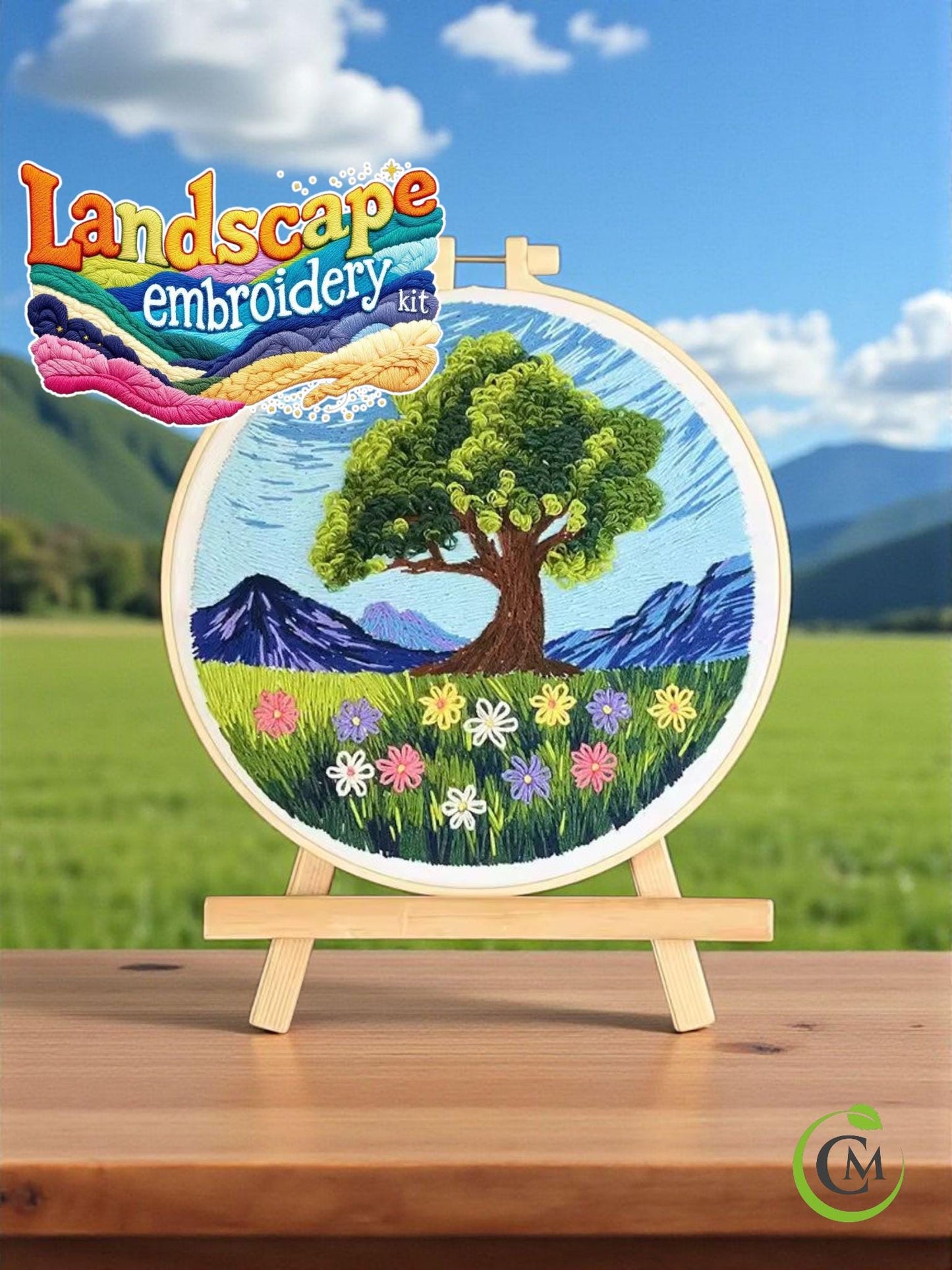 Landscape Embroidery Kit | DIY Needlework Craft Gift | Beginner Embroidery Set for Adults | Christmas Embroidery Kit Art Decor