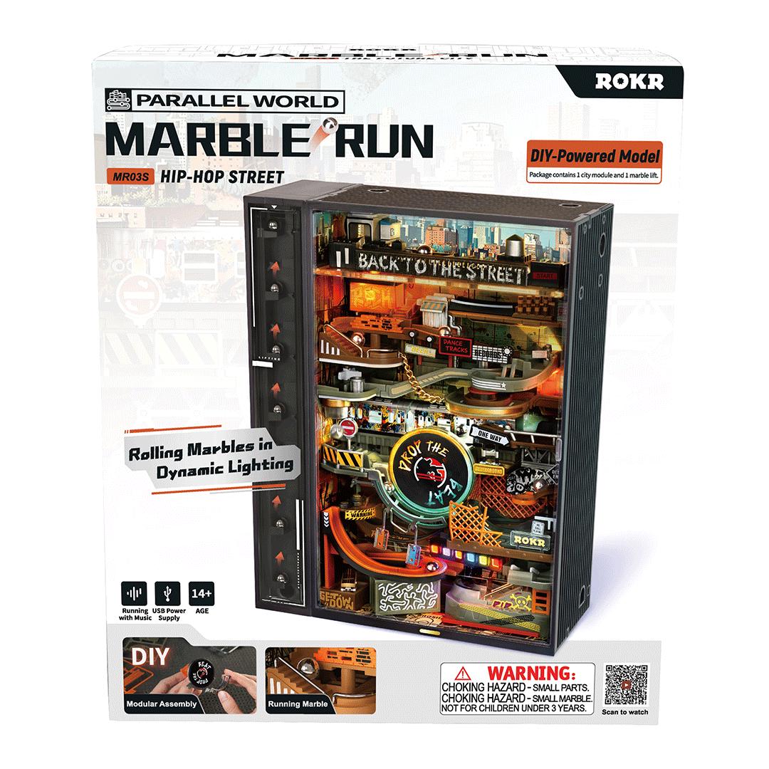 ROKR Mechanical Marble Run Wooden Puzzle Kit for Adults and Teens | 3 Designs | Creative Gift | 3D Wooden Model Building Set