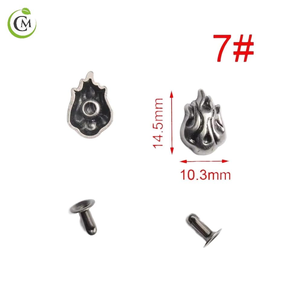 Decorative Metal Rivets for Leather & Craft Projects | Antique Silver Alloy Studs | DIY Craft Supplies
