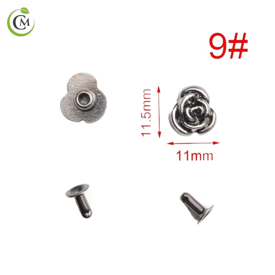 Decorative Metal Rivets for Leather & Craft Projects | Antique Silver Alloy Studs | DIY Craft Supplies