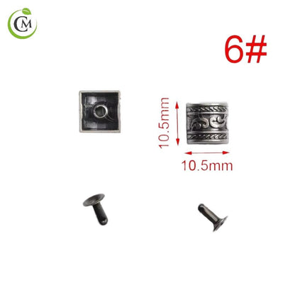 Decorative Metal Rivets for Leather & Craft - 6. Barrel Band