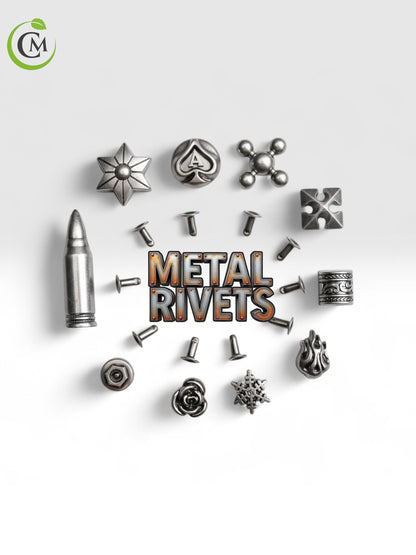 Decorative Metal Rivets for Leather & Craft Projects