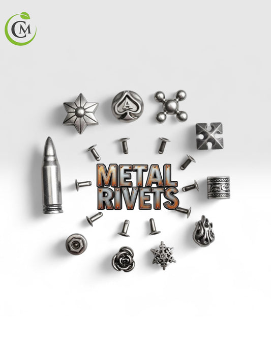 Decorative Metal Rivets for Leather & Craft Projects | Antique Silver Alloy Studs | DIY Craft Supplies