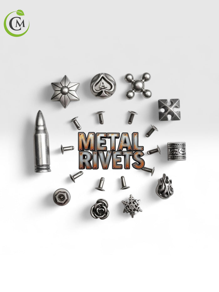 Decorative Metal Rivets for Leather & Craft Projects | Antique Silver Alloy Studs | DIY Craft Supplies