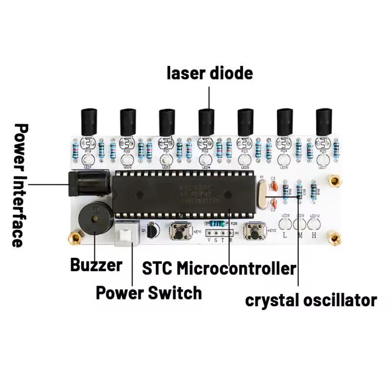 DIY Laser Harp Kit for Beginners | Electronic Soldering Kit, STEM Project, Learn Electronics, Music Science Kit Gift