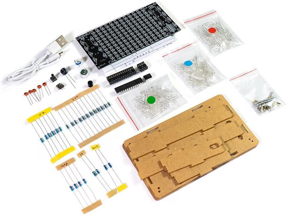 DIY Music Spectrum LED Kit | Sound Reactive Light Soldering Project, Electronic Kit for Beginners, STEM Tech Gift