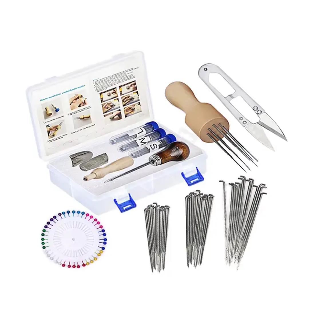 Needle Felting Kit with 60 Needles, Foam Mat & Wooden Handle Tool