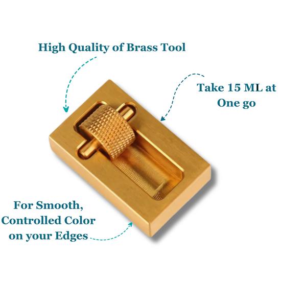 Leather Edge Oil Roller: Brass Applicator Tool for Leathercraft