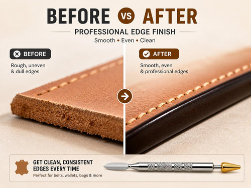 Leather Edge Dye Pen: Dual Head Roller Tool for Leathercraft Finishing