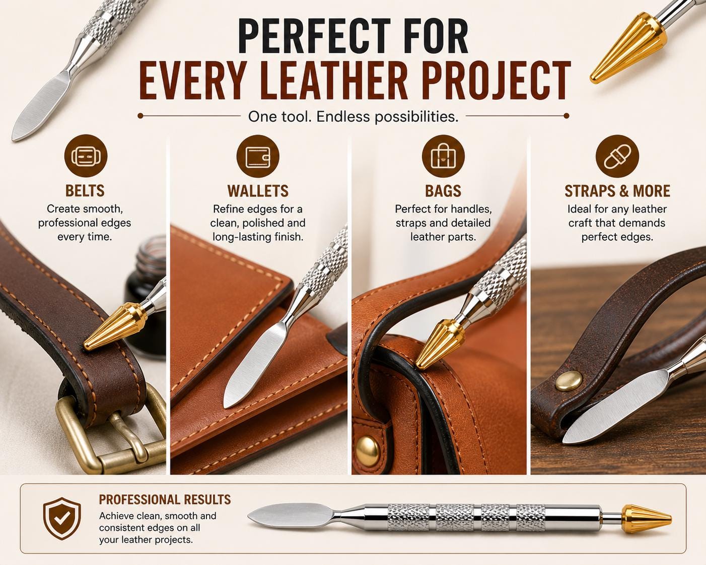 Leather Edge Dye Pen: Dual Head Roller Tool for Leathercraft Finishing