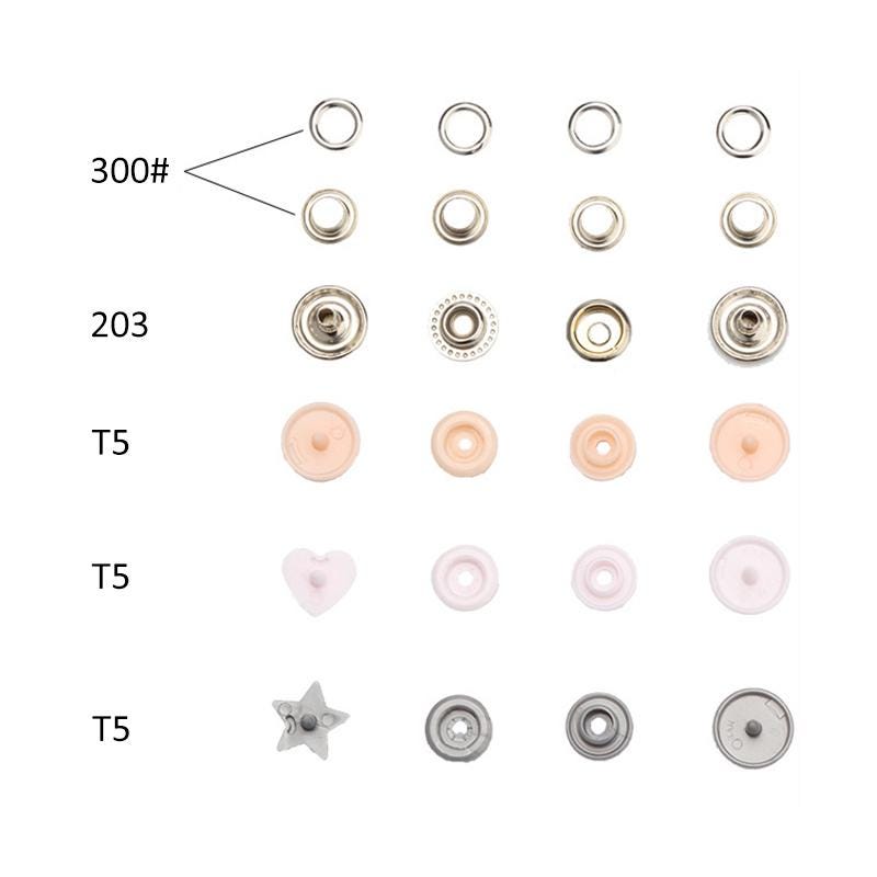 Snap Button Tool Kit — 270 Sets, 25+ Colours, Pliers Included