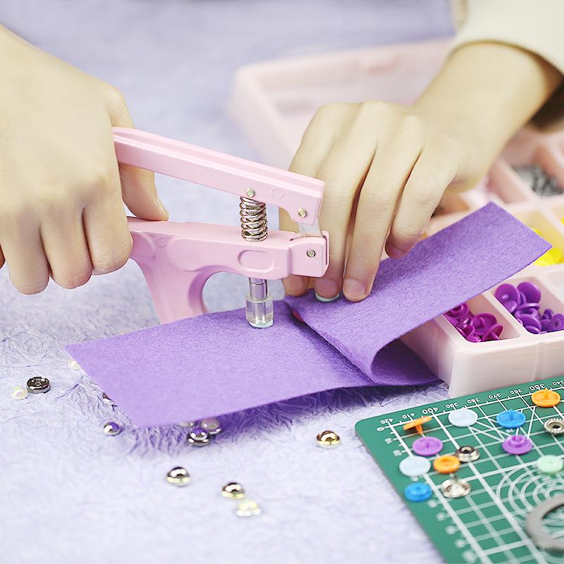 Snap Button Tool Kit — 270 Sets, 25+ Colours, Pliers Included