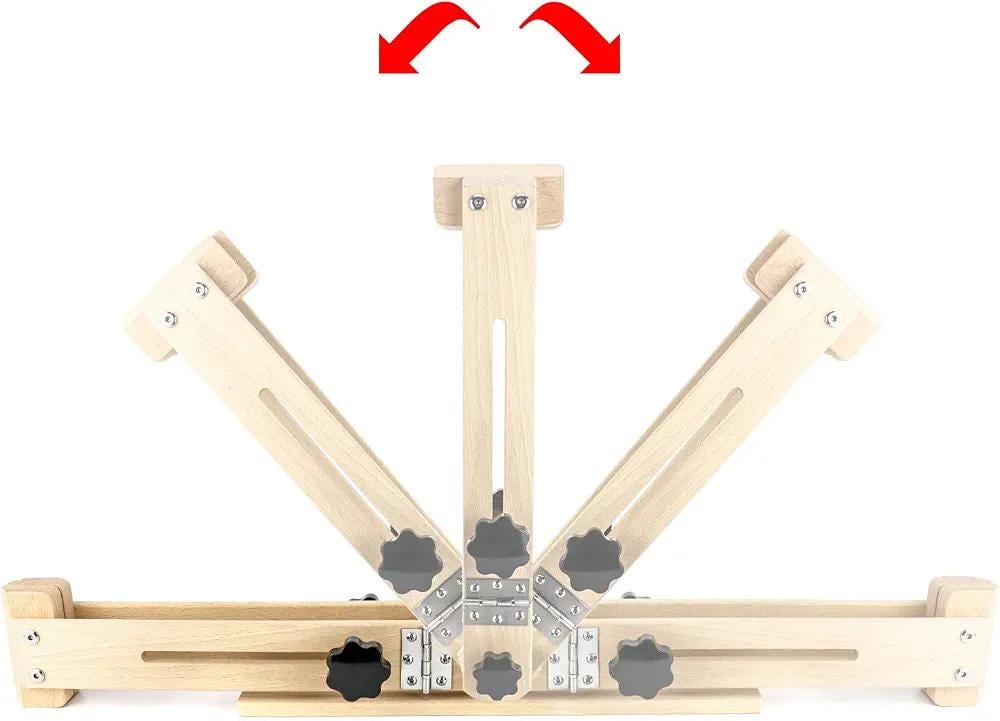 Leather Stitching Pony: Beech Wood Clamp, 180 Adjustable, Foldable