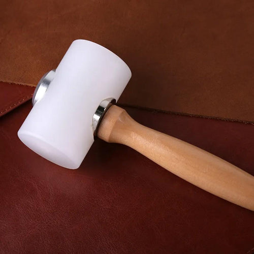 Leather Mallet: Nylon Head Hammer for Leathercraft, Wood Handle