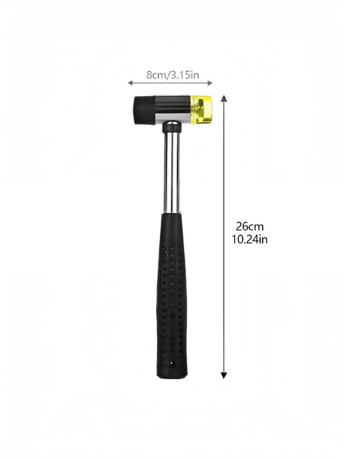 Double-face craft hammer size diagram showing 26 cm overall length and 8 cm wide head.