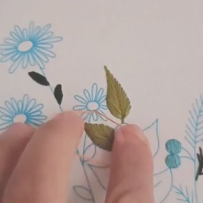 Video for Embroidery Kit for Beginners - DIY Floral Cross Stitch Kit with Hoop, Printed Fabric and Threads - Hand Embroi