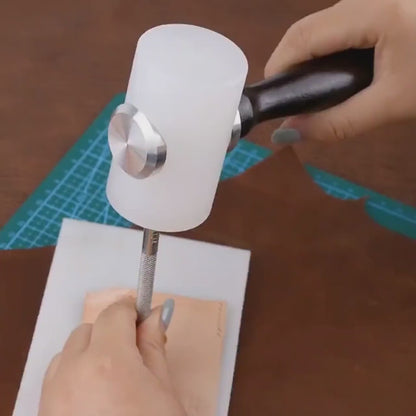 Video for Leather Mallet: Nylon Head Hammer for Leathercraft, Wood Handle