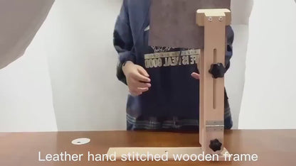 Video for Leather Stitching Pony: Beech Wood Clamp, 180 Adjustable, Foldable